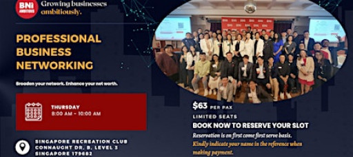 Professional Business Networking Session with BNI Ambitious Singapore