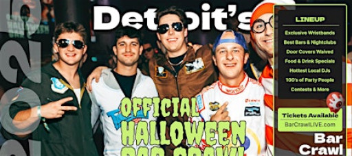 2025 Official Halloween Bar Crawl Detroit By Bar Crawl LIVE!