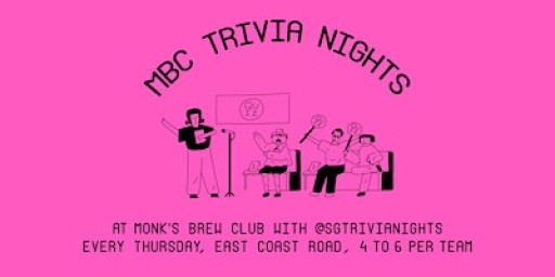 THURSDAY GLORIOUS Trivia @ Monk's Brew (@sgtrivianights for quiz theme)