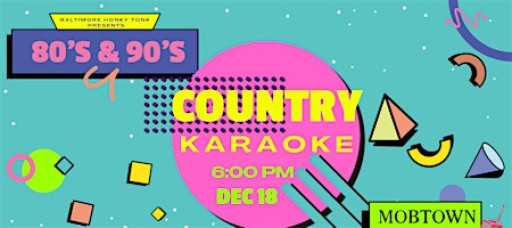 80's & 90's Live Band Country Karaoke Night