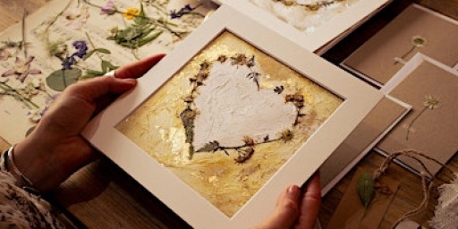 Pressed Flower & Vintage Fabric and Paper Art with The Herbarium Collective