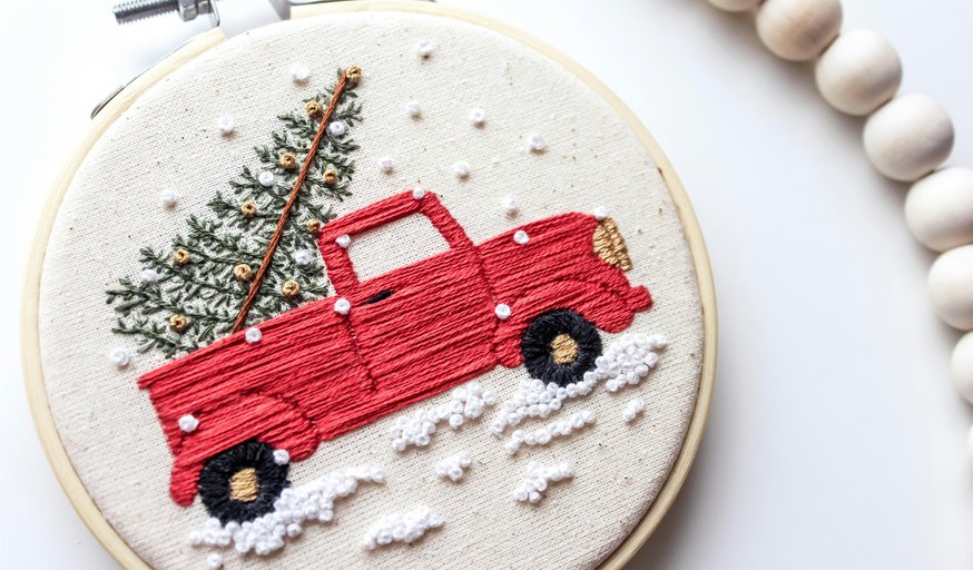 Christmas decoration hand embroidery workshop