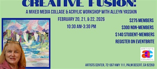Creative Fusion: A Mixed Media Collage & Acrylic 3-Day Workshop with Alleyn Yasskin