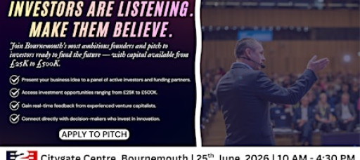 Bournemouth B2B Growth Expo 2026 |Join As Investor's Pitch Fest At B2B Show