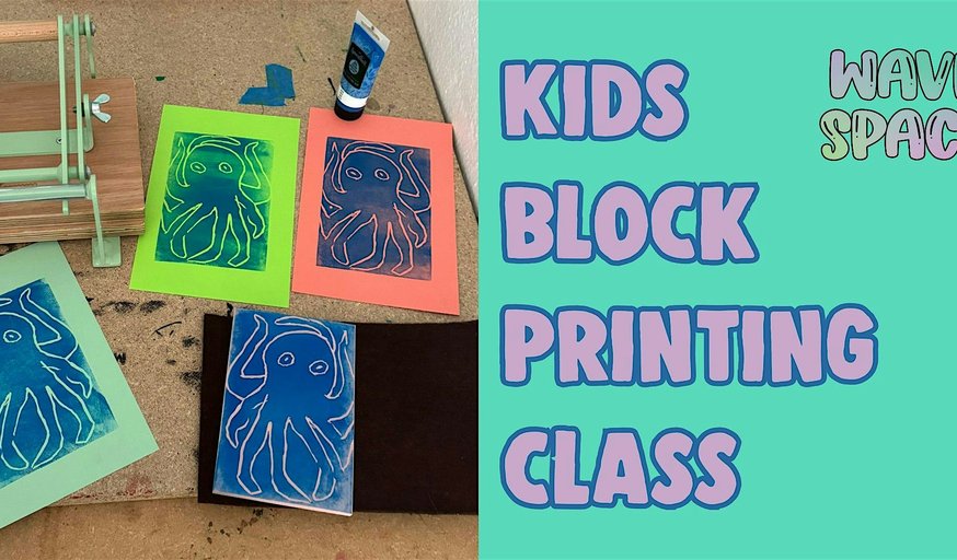 Kids block printing class