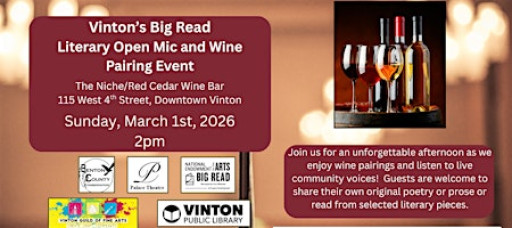 Literary Open Mic and Wine Pairing Event