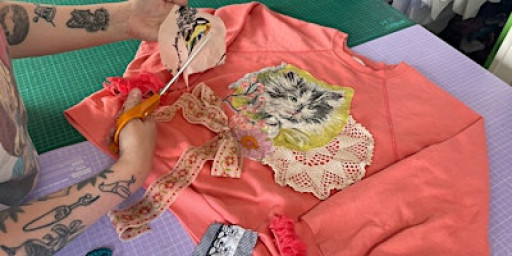 Snazzify your clothing! Bring items to mend and upcycle
