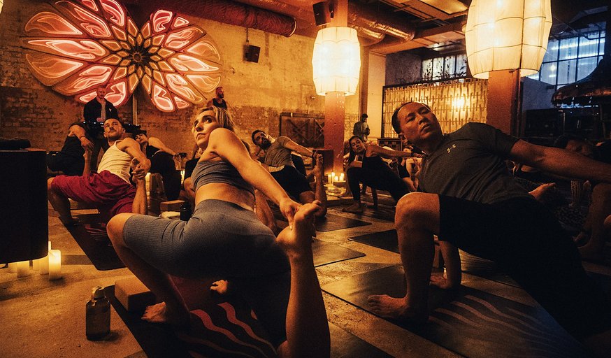 YOGA + LIVE DJ, then SAUNA