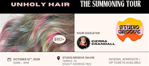 THE SUMMONING TOUR -- Studio Groove Salon, Temple TX