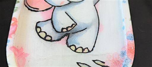 Trinket tray + Decoupage + highlights + Resin