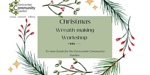 Christmas wreath-making afternoon workshop charity fundraiser
