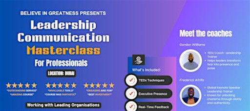 TEDx Leadership Communication Masterclass for Professionals In Dubai