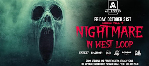 NIGHTMARE IN WEST LOOP - Chicago's BIGGEST Halloween Bar Crawl