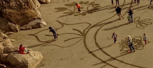 New Years Day Collaborative Beach Art