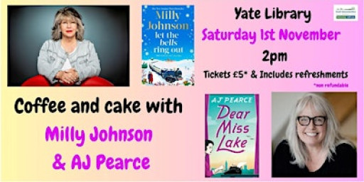 Coffee and cake with Milly Johnson and AJ Pearce| Yate Library