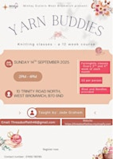 Yarn Buddies: 12-Week Knitting Course (with Jade Graham) | West Bromwich