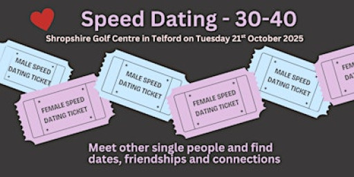 Speed Dating - 30-40 years (Must be within 2-3 years of this age)