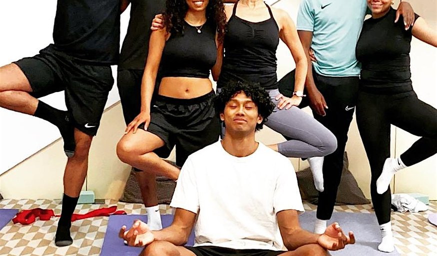Yoga at Myatt's Field North,  Brixton