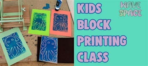 Kids block printing class