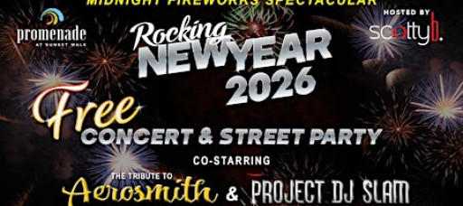 "Rocking New Year 2026" FREE Concert, Street Party & Fireworks Spectacular!