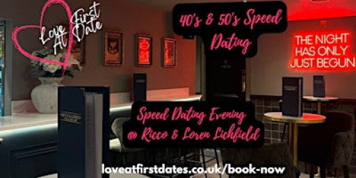 40's & 50's Dating Evening in Lichfield