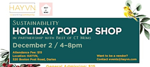 2025 Sustainability Holiday Pop Up Shop: Special Event