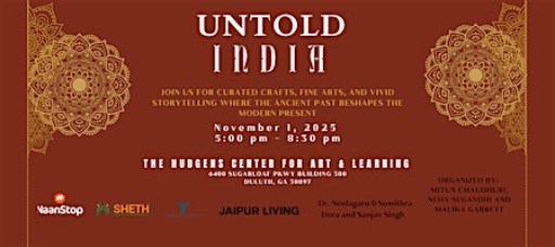 Untold India: Curated Arts & Crafts, Storytelling and Music Performance