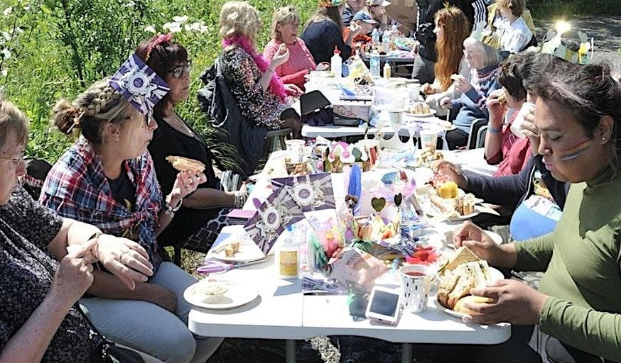 Vintage tea party and zero waste fashion show