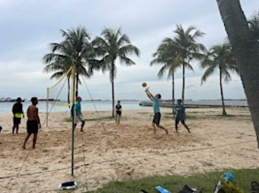 Beach Volleyball practice at ECP for a charity