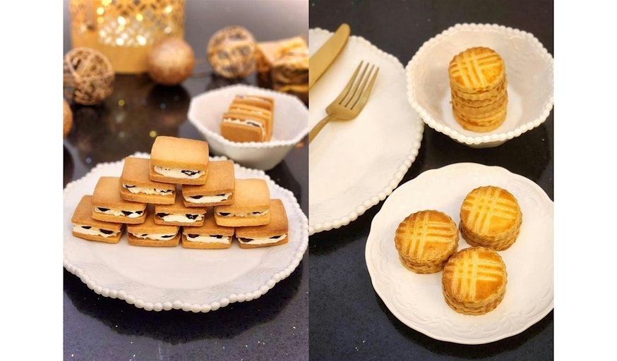 Rum Raisins Sand Cookies & Breton Cookies