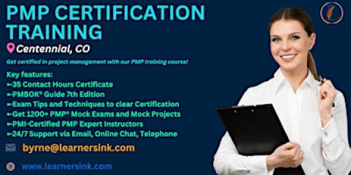 4 Day PMP Live Instructor Led Certification Training In Centennial, CO