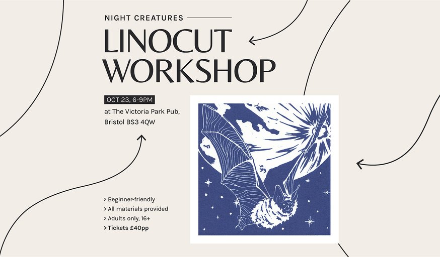 NIGHT CREATURES Linocut Workshop