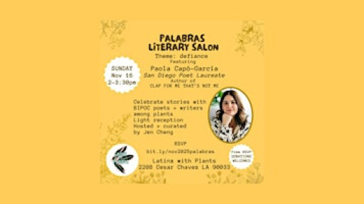 Palabras Literary Salon (November 2025 edition)