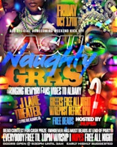 ASU NAUGHTY GRAS HOSTED BY THE NUPES W/ FREE DRINKS