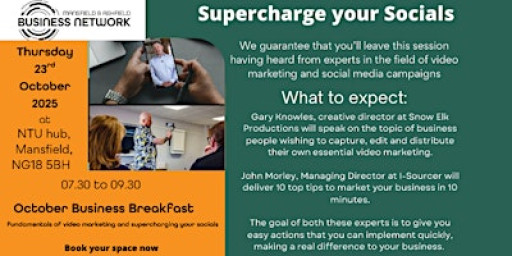October Business Breakfast - Supercharge your socials