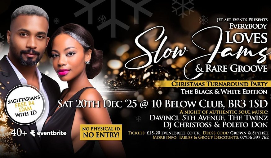 Everybody Loves Slow Jams & Rare Groove - Christmas Turnaround Party