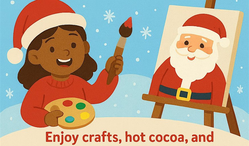Christmas Painting with Kids - Crafts & Cocoa