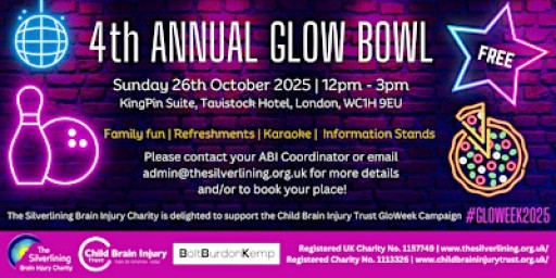 4th Annual GLOW BOWL The Silverlining supports the Child Brain Injury Trust