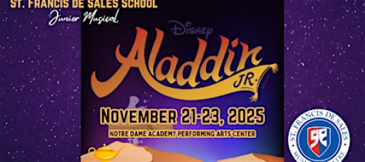 7th and 8th Grade Musical - Aladdin Jr. - Sun, Nov 23