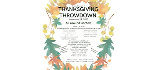 Brazos County 4-H Thanksgiving Throwdown