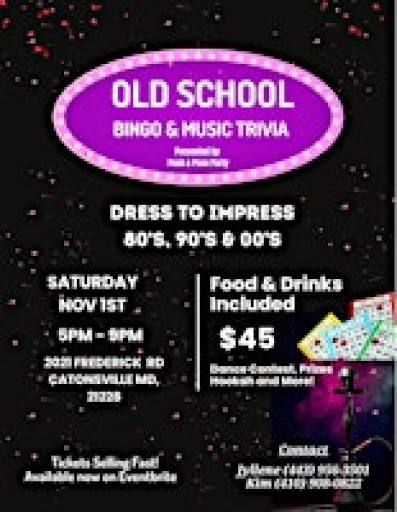 Old school bingo and music trivia