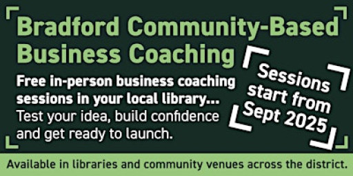 Bradford Community-Based Business Coaching - New Business Sales Workshop