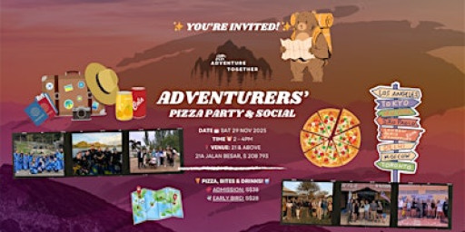 Adventurers' Pizza Party & Social - You're Invited! Join us today!