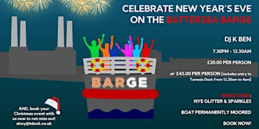 Celebrate New Year’s Eve on the Battersea Barge!