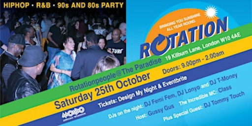 RotationPeople Party @ The Paradise Sat  25th Oct 2025