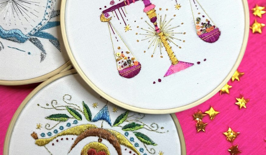 Zodiac Embroidery Workshop at The Windjammer, E16