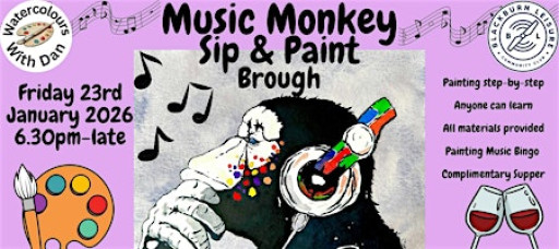 Sip and Paint Music Monkey
