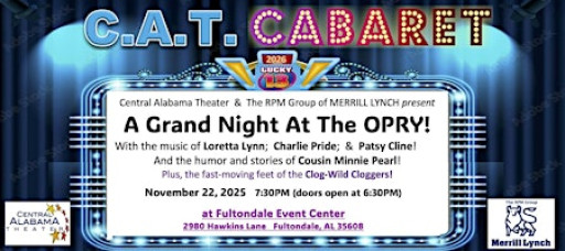 "A GRAND NIGHT AT THE OPRY!!"   at CAT Cabaret!