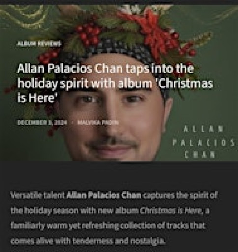 Christmas is Here:  A Christmas Concert Presented by Allan Palacios Chan