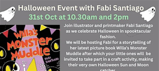 Halloween Event with Fabi Santiago 2.00pm 31st October 2025